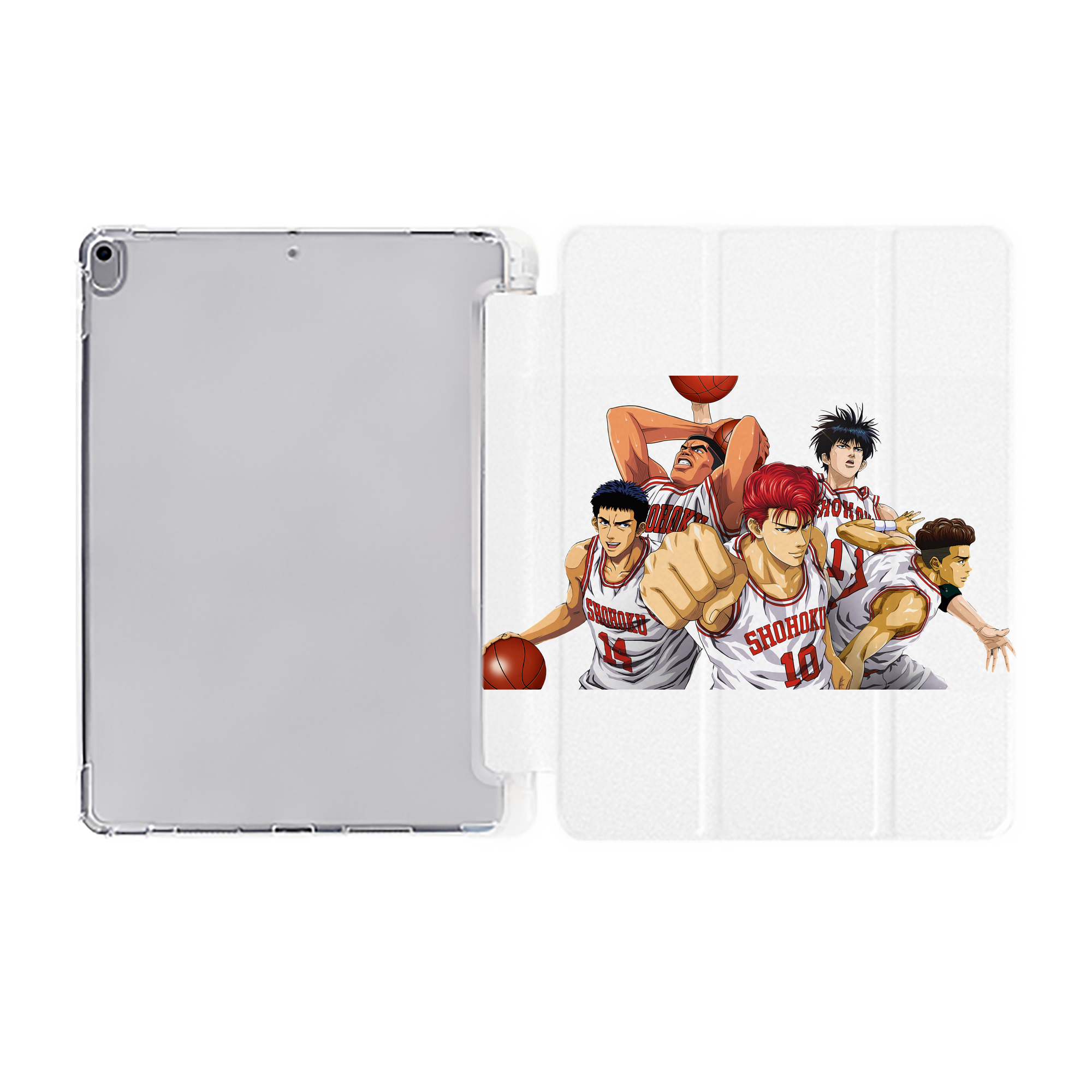 （画像用） SLAM DUNK／スラムダンク IPad ケース ペン収納付き 三つ折りスタンド PUレザー×シリコン 対応機種9.5/10.5/10.9インチ